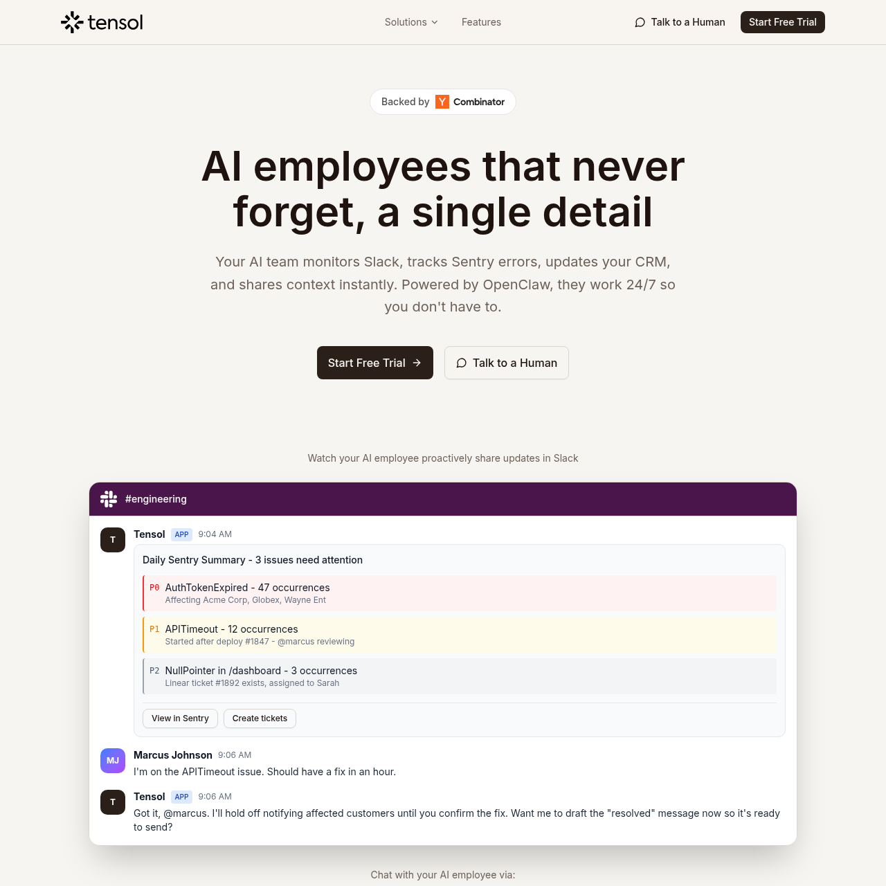 Tensol screenshot