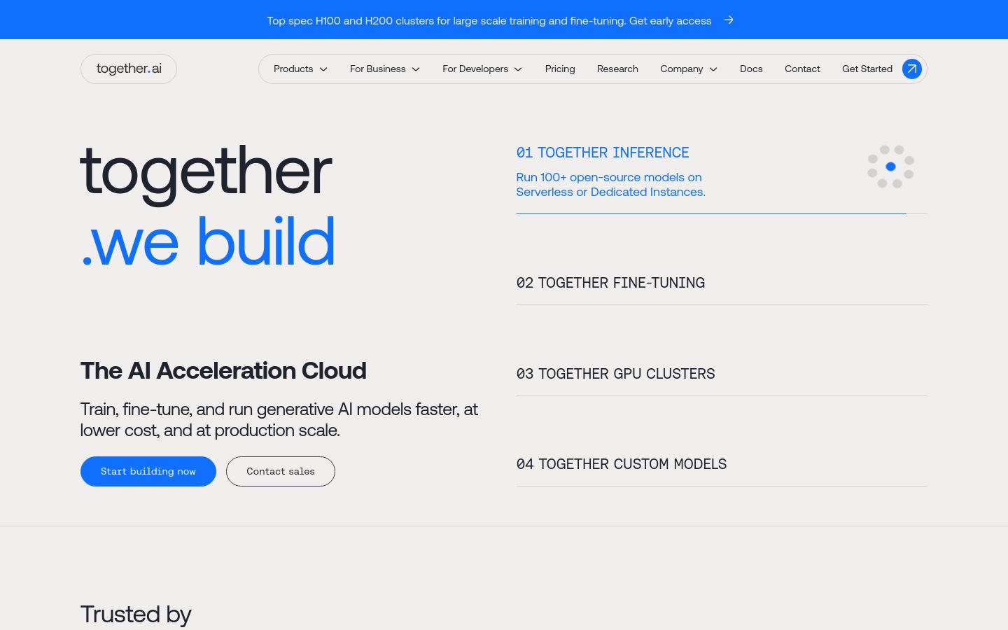 Together AI screenshot