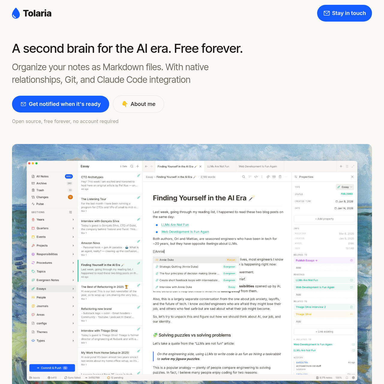 Tolaria screenshot