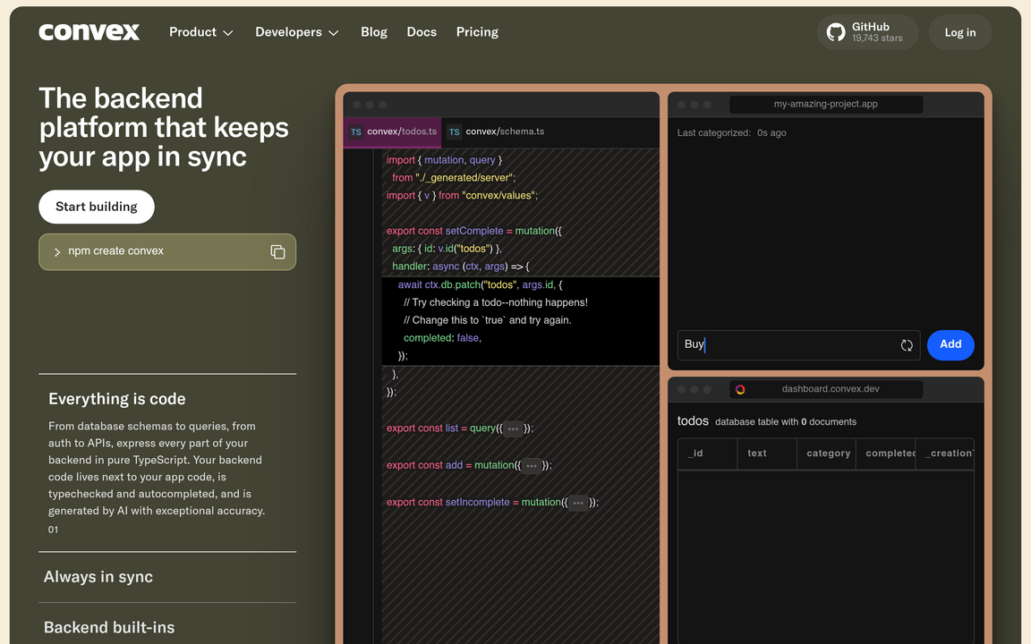 Convex screenshot