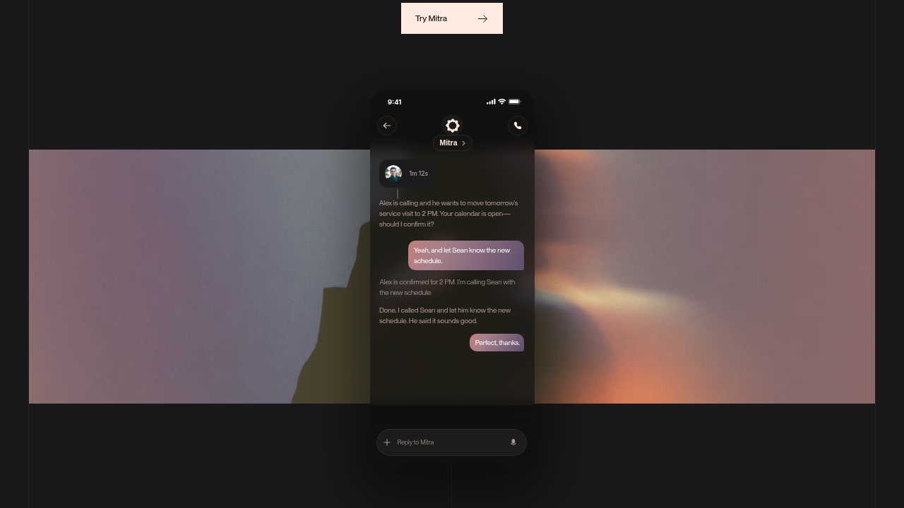 Mitra - AI Phone Assistant screenshot