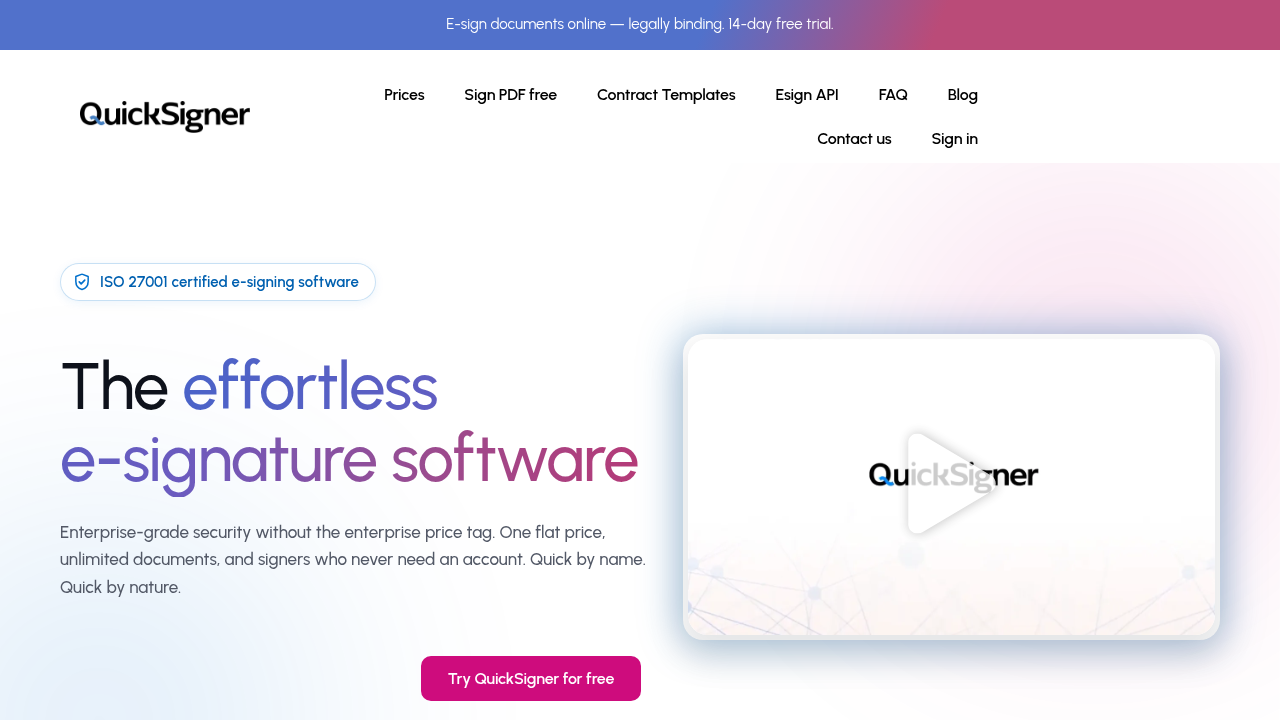QuickSigner screenshot