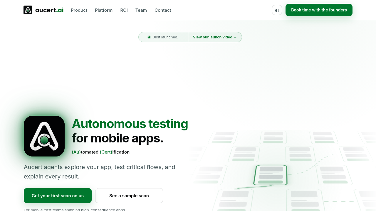Aucert screenshot