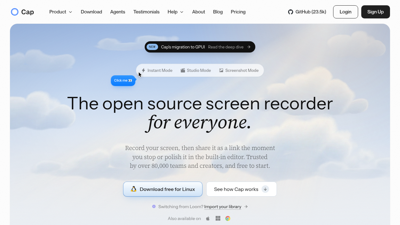 Cap screenshot