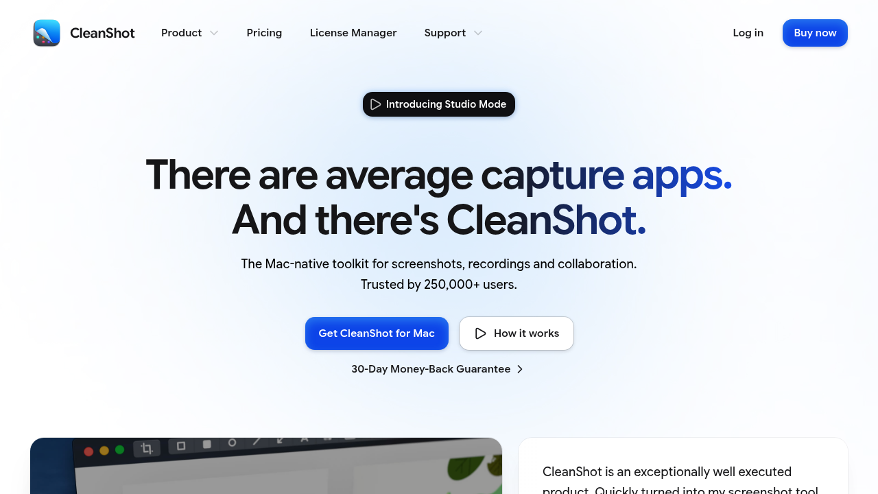 CleanShot X screenshot