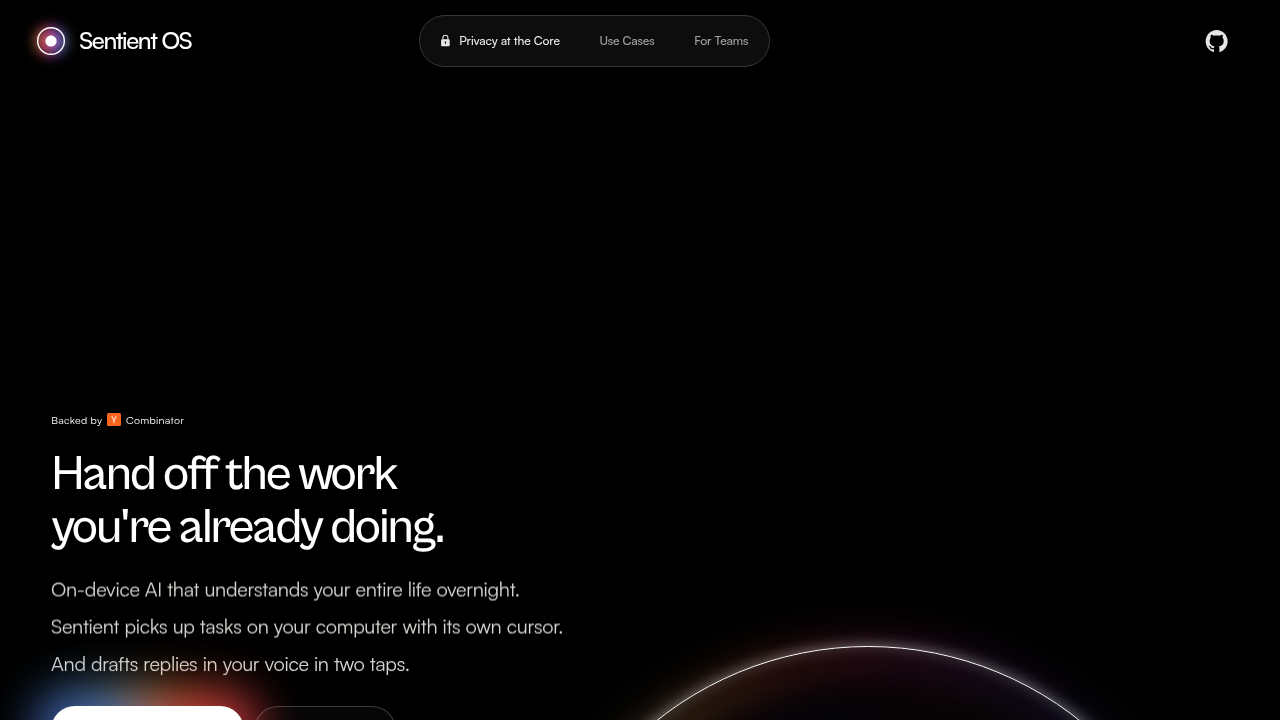 Sentient OS screenshot
