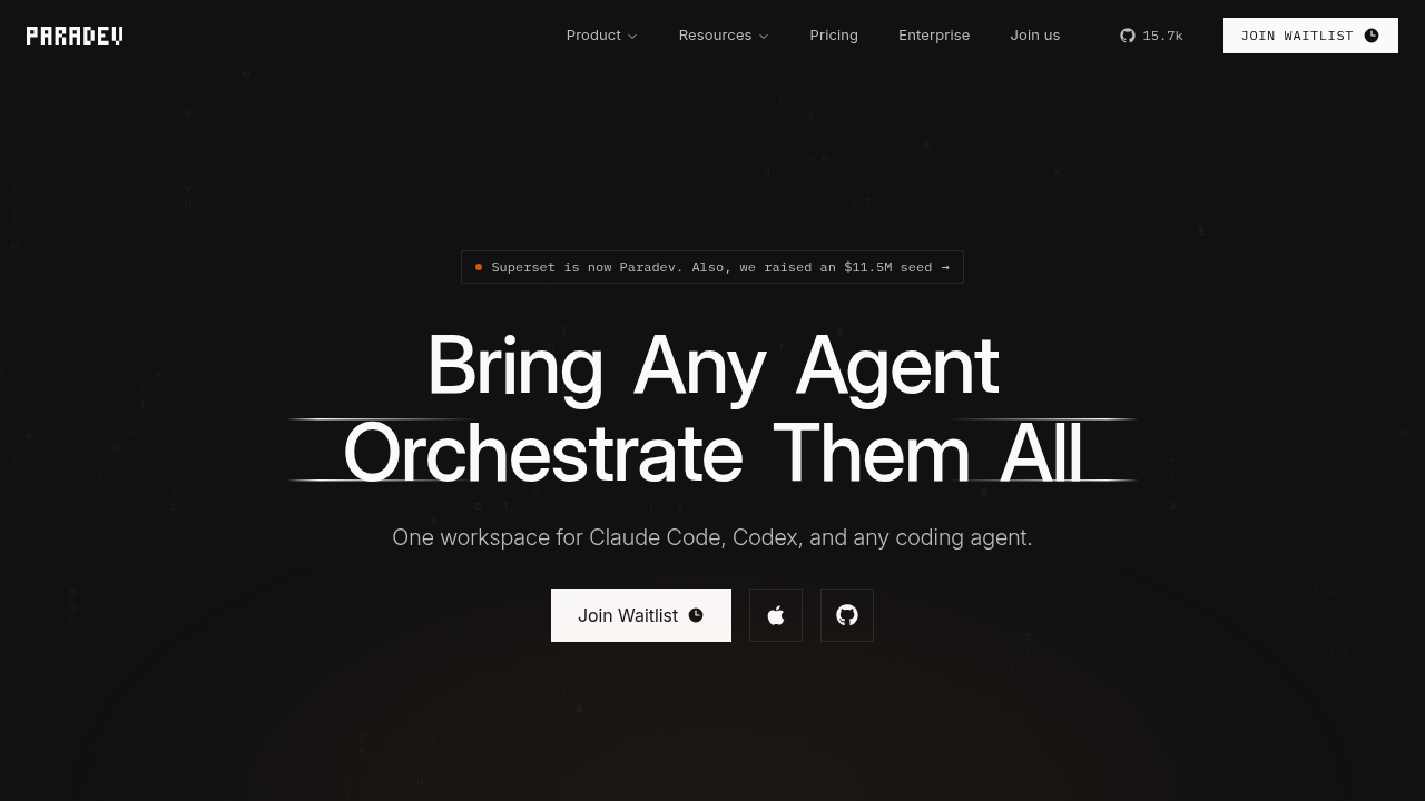 Paradev screenshot