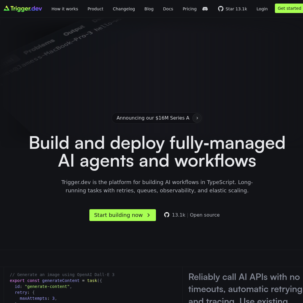 Trigger.dev screenshot