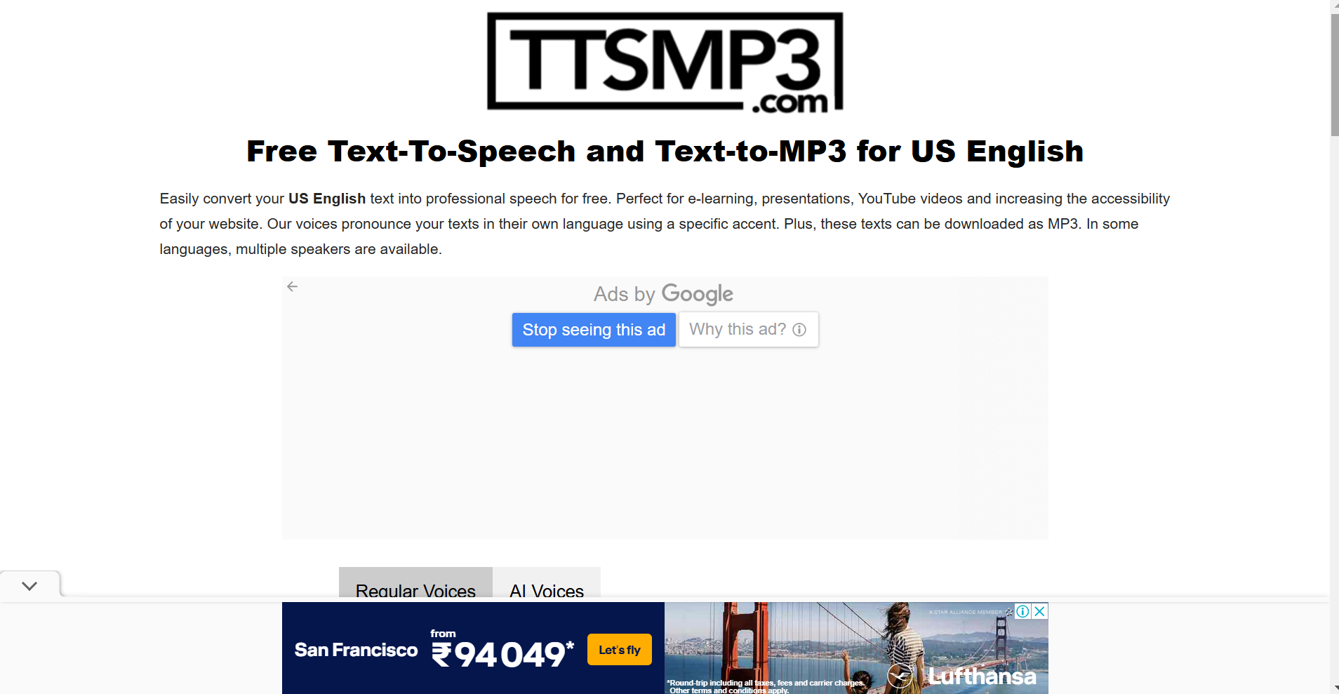 ttsMP3.com screenshot