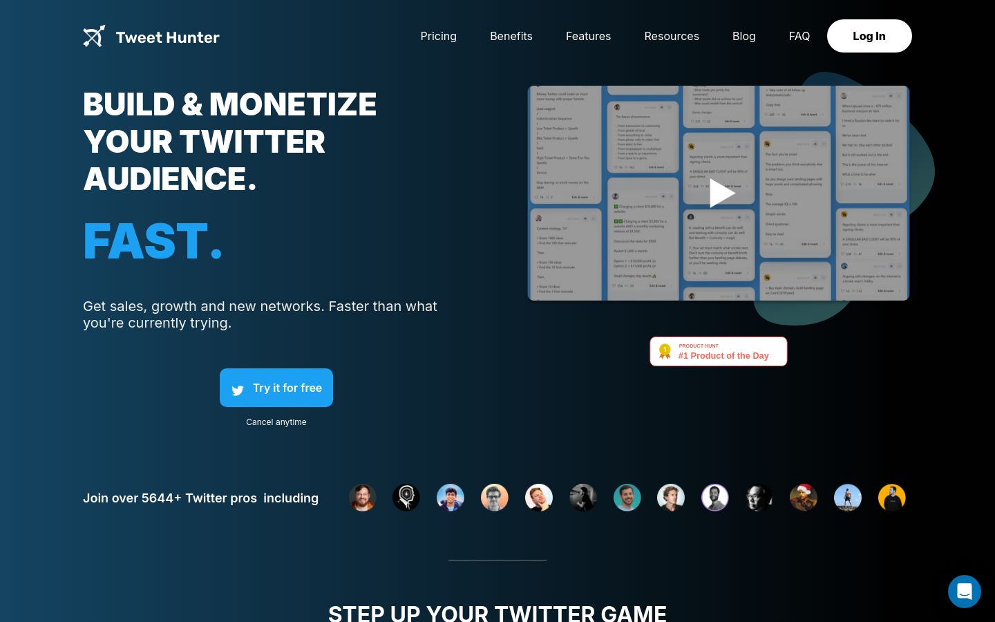 Tweet Hunter screenshot