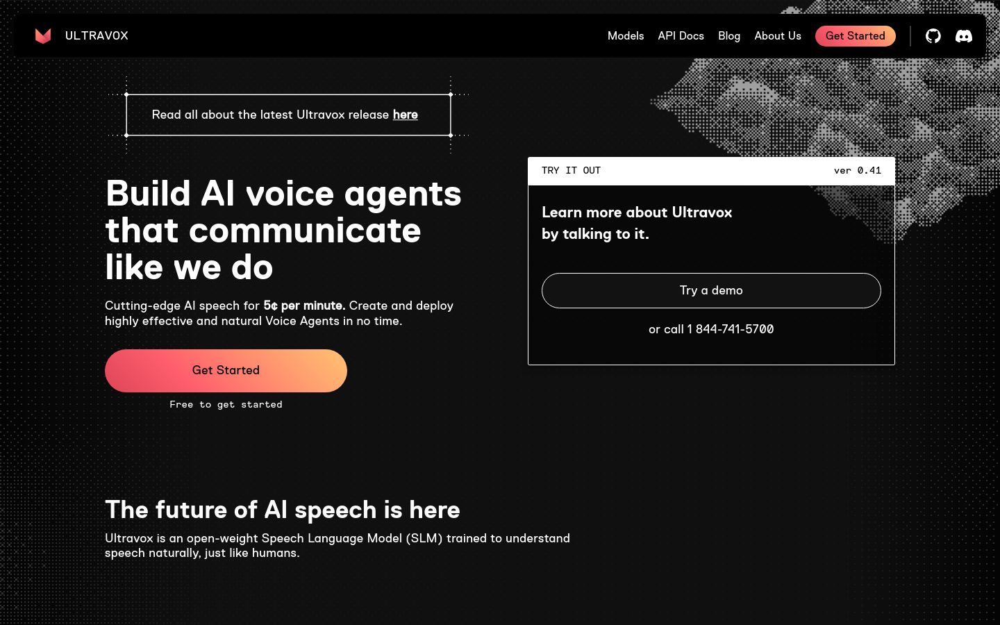 Ultravox.ai screenshot