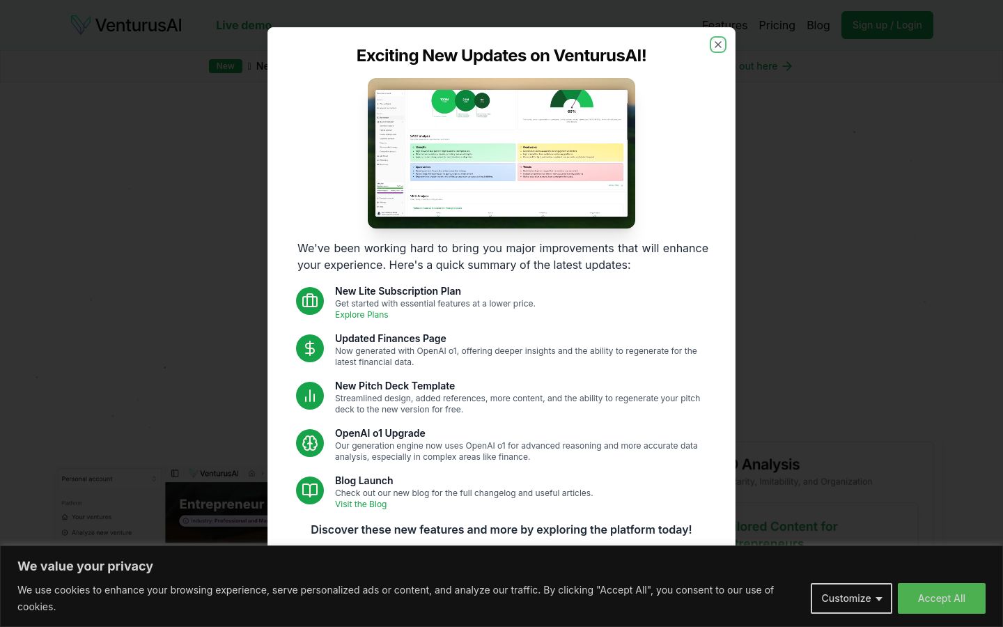 VenturusAI screenshot