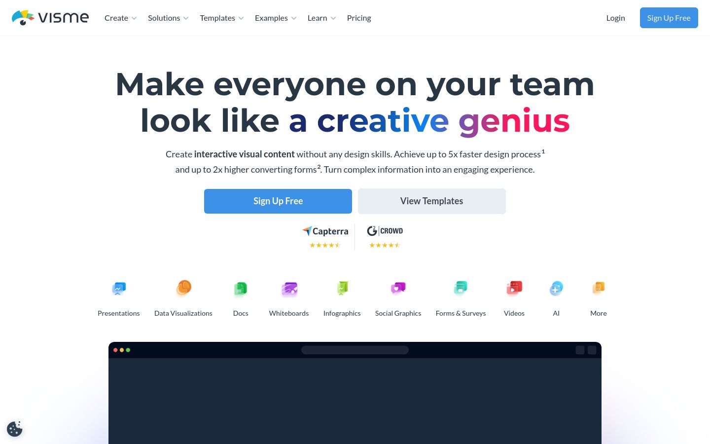 Visme screenshot