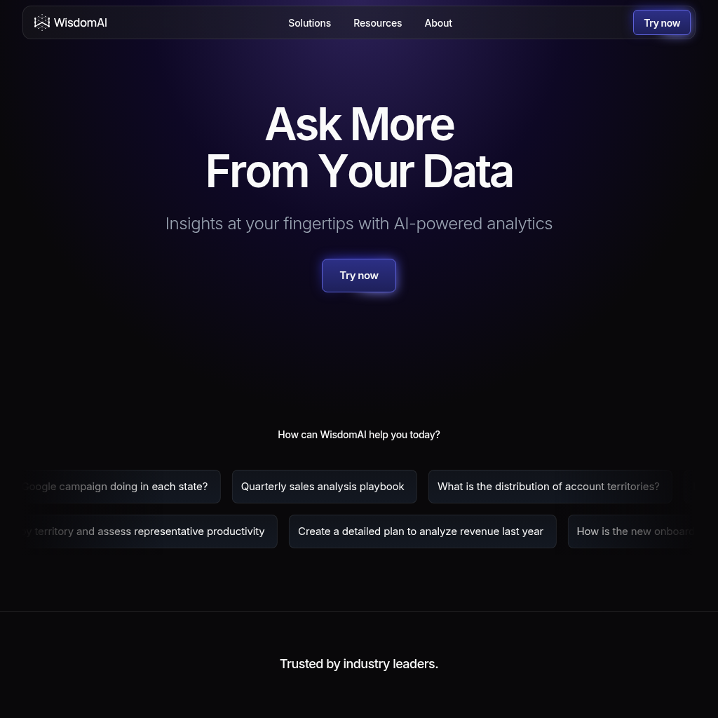 WisdomAI screenshot