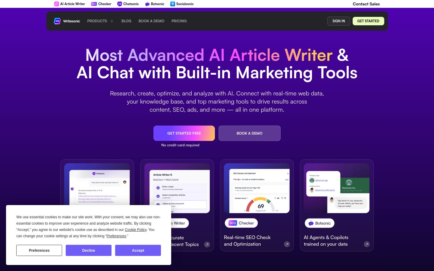 Writesonic screenshot