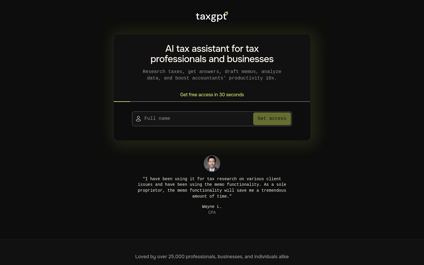 TaxGPT screenshot